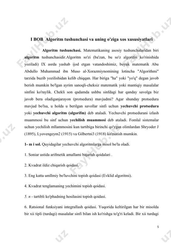 alar, voris vazifasiva qaysi ostida yopilgan funktsiya tarkibi, rekursiyava minimallashtirish. · 1936 yilda, alonzo cherkovi funktsiyalarni aniqlash uchun usulini yaratdi b-hisob. g-hisoblash doirasida u natural sonlarning kodini kodini aniqladi cherkov raqamlari. natural sonlar bo'yicha funktsiya deyiladi λ-hisoblash mumkin agar cherkov raqamlari bo'yicha mos keladigan funktsiya b-hisob termini bilan ifodalanishi mumkin bo'lsa. · shuningdek, 1936 yilda, cherkov ishini o'rganishdan oldin,alan turing hozirda turing mashinalari deb nomlangan mashinalar uchun nazariy modelni yaratdi, bu lentadagi belgilar bilan manipulyatsiya qilish orqali yozuvlardan hisob-kitoblarni amalga oshirishi mumkin edi. belgilar ketma-ketligi sifatida natural sonlarning mos kodlanishi berilgan bo'lsa, natural sonlar bo'yicha funktsiya deyiladi turing hisoblash mumkin agar ba'zi turing mashinasi kodlangan tabiiy sonlarda mos keladigan funktsiyani hisoblasa. cherkov va turing hisoblanadigan funktsiyalarning ushbu uchta rasmiy ravishda aniqlangan sinflari bir-biriga to'g'ri kelishini isbotladi: agar funktsiya faqat turing hisoblanadigan bo'lsa va agar shunday bo'lsa, b ni hisoblash mumkin. umumiy rekursiv. bu matematiklar va kompyuter olimlarining hisoblash qobiliyatining kontseptsiyasi …