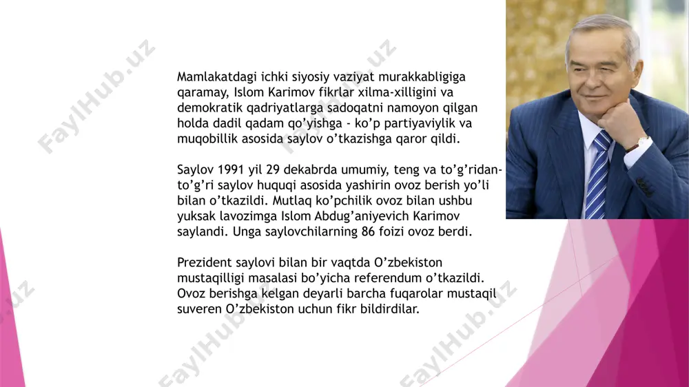 o`zbekiston respublikasida prizidentlik lavoziminig ta`sis etilishi - Page 4