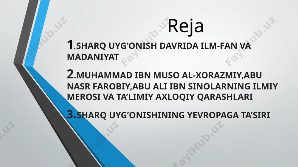 atika fani rivojlangan mamlakatlar - bobil, yunoniston, hindiston, xitoy, misrdagi deyarli barcha matematiklarning kashfiyotlarini o'rgandi va o'zi ulardan farq etuvchi yangi kashfiyotlar yaratdi. muhammad al-xorazmiyning tarix va musiqaga oid, quyosh soatlari to'g'risida ham asarlari boʻlib, «tarix kitobi» («kitob at-tarix») xalifalik tarixiga oid va xalifalikning birinchi tarixchilaridan sanaladi. shuni ta'kidlash joizki, alloma o'zigacha bo'lgan ilmiy bilimlarning asosiy g'oyalari, metodlarini sintezlashtirdi. u ilmiy bilimlarni o'rganuvchilarning mustaqil bilim olishlariga e'tiborni qaratdi. muhammad ibn muso al-xorazmiyning ilmiy merosi va uning pedagogik qarashlari xorazmiy bilim olishda talabaning shaxsiy kuzatishlariga hamda olgan bilimlaridan foydalanishga katta e'tibor ar berdi. bunda u ilm izlovchilarning ilmiy manbalarni to'plash, ularni ifodalash va kuzatganlarni tushintira olish malakalarini hosil qilishga katta baho berdi. masalan, «al-kitob al-muxtasar fi hisob al-jabr val muqobala» asarida olimlarni uch guruhga bo`lib shunday yozadi: «ulardan biri o'zidan avvalgilar qilgan ishlarni amalga oshirishda boshqalardan o'zib ketadi va uni o'zidan keyin qoluvchilarga meros qilib qodiradi. boshqasi o'zidan avvalgilarning asarlarini sharhlaydi …