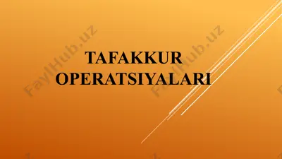tafakkuroperatsiyalari — PPTX