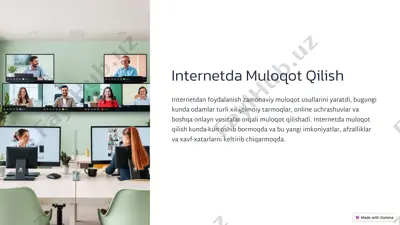 internet haqida ma'lumotlar — PPTX