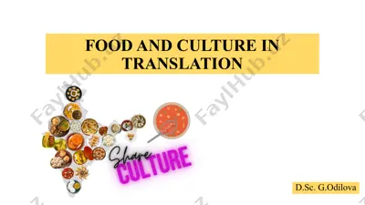 food and culture in translation — PPTX