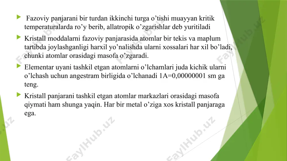 metallarni kristallanish jarayonini urganish - Page 5