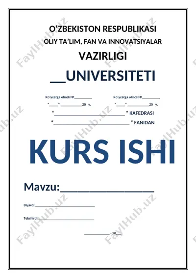 n-tartibli bir jinsli chiziqli differensial tenglamalar — DOCX