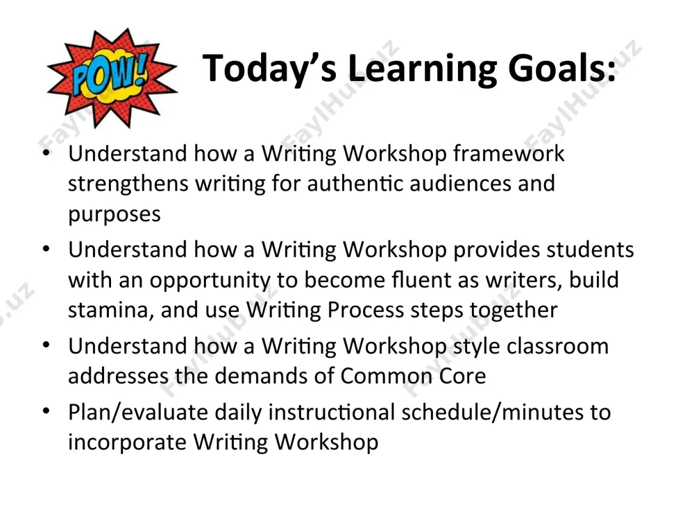with more complexity. (less skill sheets and with a focus on reading and writing workshop opportunities.) testing student work is evaluated based on effort and improvement. f & p three block framework block 1: language/word study (~30-60 minutes) block 2: reading workshop (~60-90minutes) block 3: writing workshop (~60 minutes) a utopian daily literacy schedule reading workshop (75 min.) 8:00-8:15 ccs mini lesson with mentor text 8:15-9:10 rotations *guided reading groups *various center activities (independent reading / computers / ?) 9:10-9:15 share out with the whole class 9:15-9:35 recess word study (25 min.) 9:35-10:00 writing workshop (1 hour) 10:00-10:15 ccs mini lesson with mentor text 10:15-10:50 rotations *guided writing groups *various center activities (independent writing / computers / ?) 10:50-11:00 share out whole class components of a super writing workshop three is…key!! a super writing workshop includes: 1. ccss minilesson / modeling with mentor text 2. rotations: guided writing instruction independent …