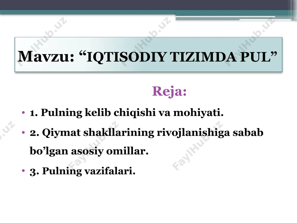 iqtisodiy tizimda pul - Page 2