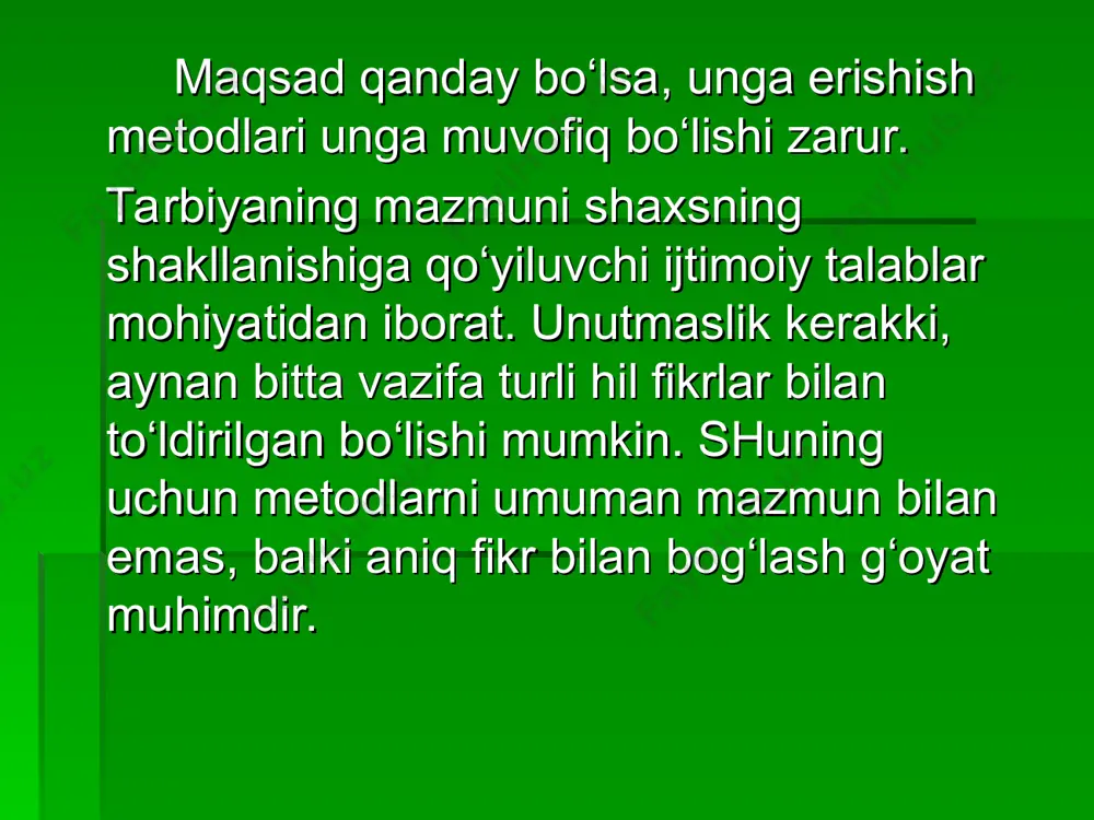 hilar o‘z atrofidagi kishilarda hamma yaxshi axloqiy sifatlarni ko‘rishlari va ibrat olishlari nihoyatda muhim. o‘qituvchining shaxsan o‘zi namuna bo‘lishi, ayniqsa, yoshlarga katta ta’sir ko‘rsatadi. ular o‘qituvchining darsda va hayotda o‘zini qanday tutishini, atrofdagi kishilar bilan qanday muomala qilishini, o‘z vazifalarini qanday bajarishini kuzatib yuradilar. o‘quvchilar o‘zlariga yaqin kishilarning xulq-atvoriga taqlid qiladilar, xulq-atvorlar bolalarda yaxshi sifatlarning, ba’zan esa yomon sifatlarning ham tarkib topishiga ta’sir ko‘rsatadi. shuning uchun o‘qituvchi va ota-onalar har qanday holatda ham o‘zlarini tuta bilishlari kerak. ular qaerda bo‘lishmasin, atroflarida bolalar borligini his etishlari lozim. kattalarning so‘zi bilan yurish-turishi va xatti-harakatlarida tafovut bo‘lmasligi kerak. ilg‘or kishilarning hayoti va faoliyatidan olingan ma’lumotlar, adabiy asar, kinofilm va spektakllar qahramonlarining xatti-harakatidagi yaxshi namunalar bolalarning ongiga kuchli ta’sir qiladi. maktablarda ishlab chiqarish maktablarda ishlab chiqarish ilg‘orlari bilan uchrashuvlar o‘tkaziladi. o‘quvchilar o‘z ota-onalarining ishlab chiqarishdagi muvaffaqiyatlari bilan fahrlanadilar, ularga taqlid qilishga intiladilar. namunada halq pedagogikasi g‘oyalaridan ham foydalaniladi. ota-onalar o‘z farzandlarini hamisha katta hayotiy …