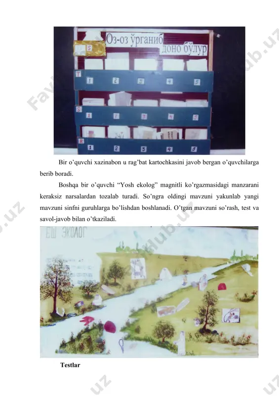 r oilasi vakilini toping? a) oshqovoq, handalak b) zira, sabzi, ukrop s) zira, qozonsochiq d) shivit, xiyol savollar 1. nima uchun soyabonguldoshlar deyiladi? 2. qaysi o’simliklar bu oila vakili hisoblanadi? 3. yovvoyi sabzi haqida gapiring. 4. zirani nima maqsadda ishlatiladi va qanday muhofaza qilish kerak? rasmli kartochkalar. 1. qovoq rasmi. 2. qovun rasmi. 3. sabzi rasmi. 4. zira rasmi. yangi mavzuni boshlamasdan oldin 3 o’quvchi maslahatlar beradi. maslahatlar: 1. sabzini tarkibida s, v1, v2 vitaminlari qand, efirmoy ... bor. sabzini qirib suvini ajratib unga asal yo shakar qo’shib iste’mol qilinsa yo’tal, ovoz chiqmay qolsa, siydik yo’llari kasalliklari, kamqonlik, avitaminoz kasaliga davo. bunda 4-5 mahal bir osh qoshiqdan iste’mol qilish kerak. yana sabzini suvini sutga qo’shib iste’mol qilish foydali. 2. zira – ishtaha ochuvchi, yaralarni davolovchi, gastritga davo. ibni sino shu kasalliklarga ishlatgan. 3. kashnich – ovqat hazmini yaxshilaydi, o’t haydaydi, og’riq qoldiruvchi, bosh aylanishiga foyda keltiradi. og’izdagi hidni yuqotish uchun …