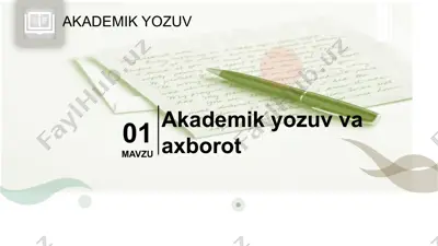 akademik yozuv — PPTX