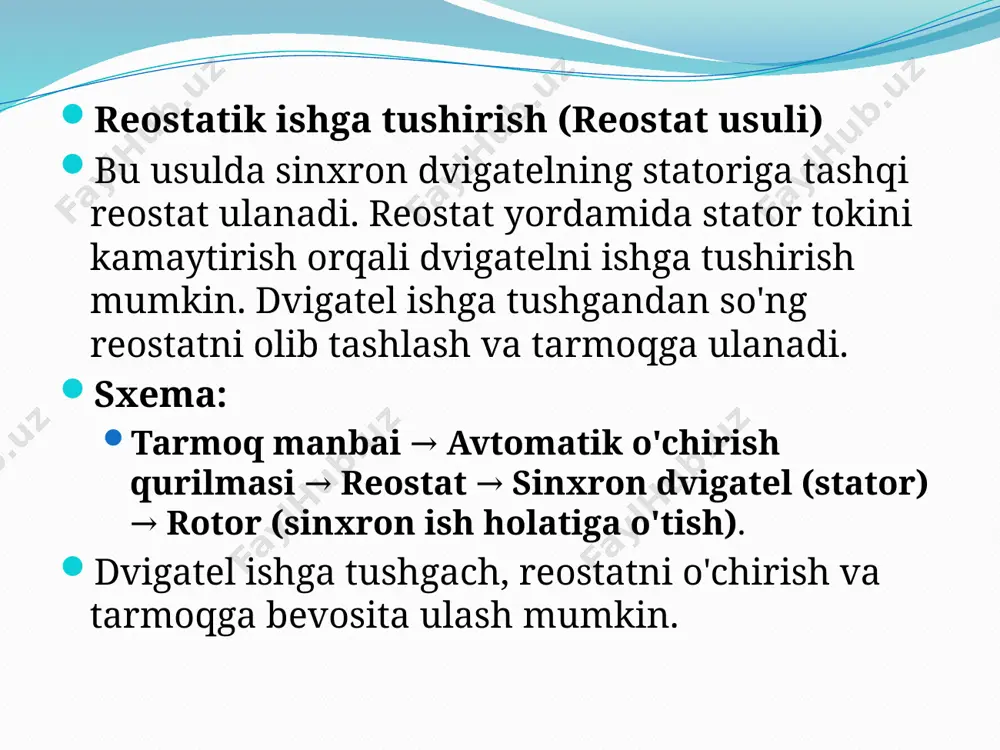 sinxron dvigatelni ishga tushirishning andozaviy sxemasi - Page 4