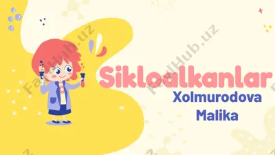 sikloalkanlar — PPTX