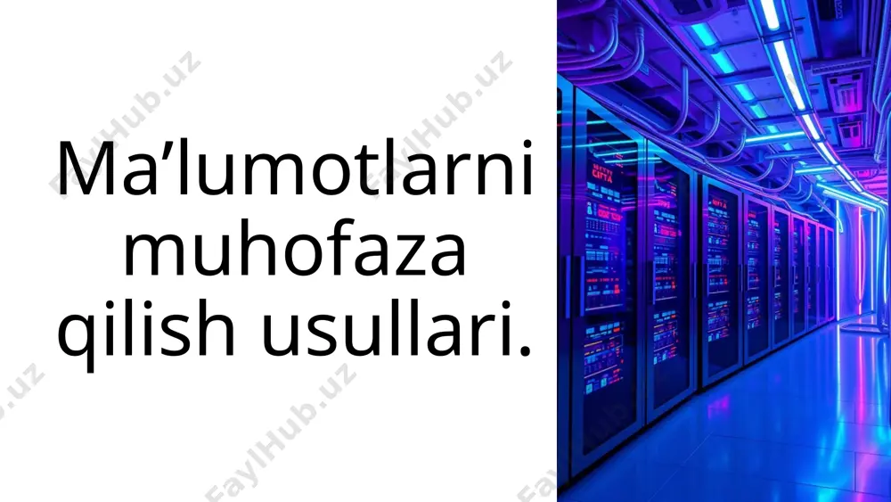 armoqlarga chiqib ketishining oldini olish uchun mo'ljallangan tizim. u ma'lumotlarni kuzatib boradi, identifikatsiyalashadi va ularning harakatini nazorat qiladi. dlplar ma'lumotlarning ruxsatsiz nusxalanishi, uzatilishi yoki saqlanishining oldini oladi. ular shuningdek, ma'lumotlar xavfsizligini ta'minlash, qonuniy talablarga javob berish va biznesning muhim ma'lumotlarini himoya qilish uchun muhimdir. dlplar, ayniqsa, moliyaviy ma'lumotlar, shaxsiy identifikatsiya ma'lumotlari va intellektual mulkni himoya qilish uchun zarur. 12 security information and event management (siem) - xavfsizlik ma'lumotlari va hodisalarni boshqarish siem – xavfsizlik ma'lumotlarini to'plash, tahlil qilish va hodisalarni boshqarish uchun ishlatiladigan tizim. u turli xil manbalardan, jumladan, firewalllar, ids/ipslar, serverlar va boshqa xavfsizlik vositalaridan ma'lumotlarni yig'adi. siemlar xavfsizlik hodisalarini real vaqt rejimida aniqlashga, ularga javob berishga va xavfsizlik holatini yaxshilashga yordam beradi. ular xavfsizlik analitiklariga shubhali faoliyatni aniqlash, xavfsizlik qoidalarini buzilishini tekshirish va xavfsizlik hodisalariga javob berishda ko'maklashadi. siemlar, ayniqsa, katta tarmoqlarda xavfsizlikni markazlashgan holda boshqarish uchun muhimdir. 13 tarmoq xavfsizligida dasturiy vositalar. 14 tarmoq xavfsizligida dasturiy vositalar …