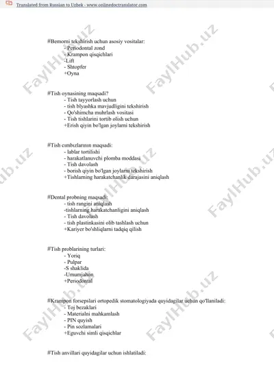 dental prob — DOCX