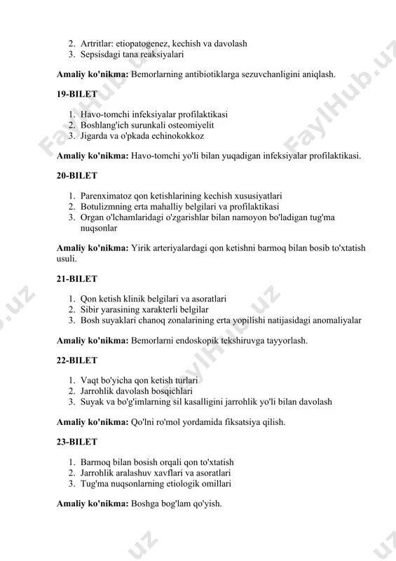 "umumiy jarrohlik fanidan imtihon biletlari" - Page 4
