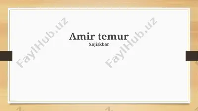 amir temur — PPTX