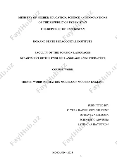 word formation models of modern english — DOCX