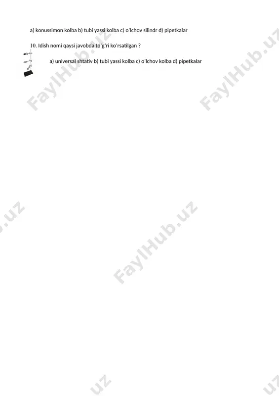 7-sinf kimyo idishlari nomlari savollari - Page 2