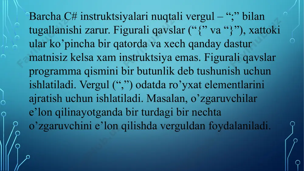 c# tilining tashkil etuvchilari - Page 5