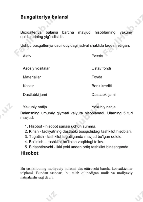 buhgalteriya hisobining usullari - Page 5