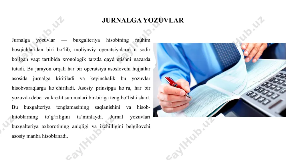 y qonunlarga rioya qilishda qo‘llaniladi. moliyaviy tahlil va qaror qabul qilishda yordam: hisob sikli orqali taqdim etilgan to‘g‘ri va aniq moliyaviy ma’lumotlar tashkilotning moliyaviy holatini baholash va samarali qarorlar qabul qilishda muhim rol o‘ynaydi. hisob sikli va buxgalteriya standartlari hisob sikli va buxgalteriya standartlari — buxgalteriya faoliyatining barcha bosqichlari xalqaro va milliy buxgalteriya standartlariga muvofiq amalga oshiriladi. hisob sikli, xususan, xalqaro va milliy moliyaviy hisobotlar standartlari, masalan, ifrs (xalqaro moliyaviy hisobotlar standarti) va gaap (umumiy qabul qilingan buxgalteriya amaliyoti) ga muvofiq tarzda amalga oshirilishi kerak. bu moslik moliyaviy hisobotlarning sifatini, shaffofligini va taqqoslanishini ta’minlaydi. moslik: hisob sikli xalqaro va milliy buxgalteriya standartlariga (masalan, ifrs, gaap) muvofiqligi. ahamiyati: bu, tashkilotning hisob siyosatini shaffof va ishonchli qilishga yordam beradi, shuningdek, moliyaviy hisobotlarni xalqaro miqyosda taqqoslash imkonini yaratadi. hisob siklida xatoliklar va ularni tuzatish hisob siklida xatoliklar va ularni tuzatish — buxgalteriya hisobida turli xatoliklar va nomuvofiqliklar yuzaga kelishi mumkin. bularni aniqlash va …