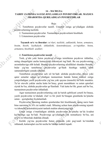 temirbeton poydevorlar tasnifi — DOCX