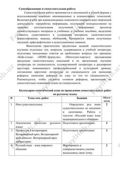 самообразование и самостоятельная работа — DOCX