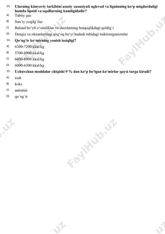 oraliq energetika nazorat testi savollari - Page 3
