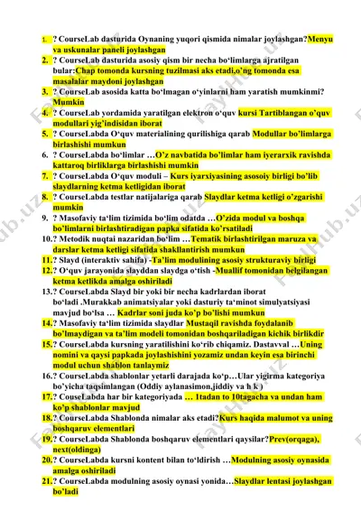 courselab dasturi — DOCX