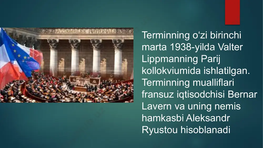 akllangan jamiyatga” aylantirgani to‘g‘risida e’lon qiladi. hozirgi davrda germaniyada ijtimoiy siyosatning quyidagi maqsadlari rasman shakllanmoqda: 1) ijtimoiy adolatni ta’minlash: yaratilgan boyliklami jamiyat a’zolari o‘rtasida adolatli taqsimlash; 2) ijtimoiy himoya, ya’ni aholini ishsizlik, kasallik, baxtsiz voqea kabi ijtimoiy xatarlardan saqlash; 3) barcha ijtimoiy guruhlaming amal qilib turgan (ijtimoiy) tartibning hamjihatligiga erishish. iqtisodiy g'oyalar evolyutsiyasi: klassiklardan neoklassiklar va neokeynschilar klassik iqtisodiyot: adam smit, devid rikardo va tomas maltus tomonidan asos solingan. asosiy tamoyil - erkin bozor. neoklassik iqtisodiyot: alfred marshall, leon valras va vilfredo pareto tomonidan ishlab chiqilgan. ta’kid: talab va taklif, foyda va samaradorlik. neokeynschilar: maynard keynsning ishlari asosida ishlab chiqilgan. iqtisodiy inqirozlarning oldini olishda davlat aralashuvini qo‘llab-quvvatlaydi. bu yangi g‘oyaning paydo bo‘lishi bilan iqtisodiy tahlilda aralash shakldagi qarashlar ustunlik qiladi, iqtisodiyotni tartibga solishning turli shakllari taklif etiladi. hozirgi davrda iqtisodiyotni makroiqtisodiy tarbibga solishda asosan uchta ta’limot qarashlari - ishtirok etadi. bular: 1) turli modifikatsiyadagi keynschilik ta’limotlari; 2) taklif iqtisodiyoti nazariyalari …