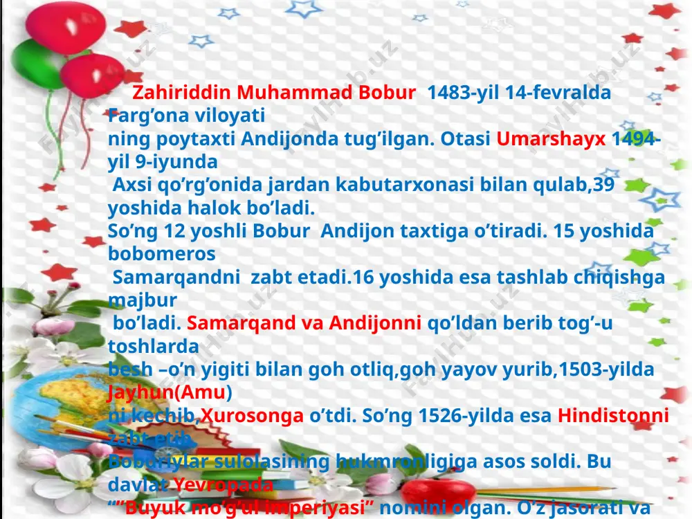 zahiriddin muhammad bobur taqdimoti - Page 5
