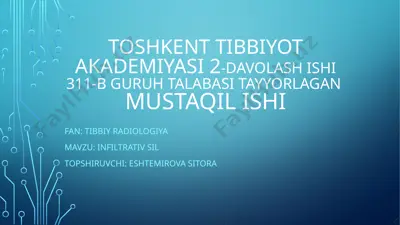 infiltrativ sil — PPTX