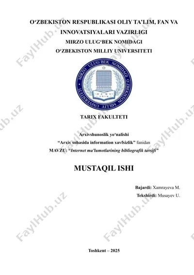 internet ma'lumotlarining bibliografik tavsifi — DOCX