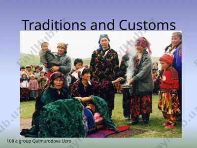 traditions and customs — PPTX