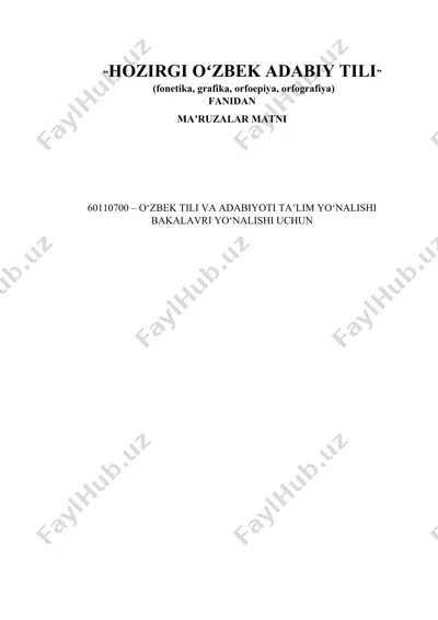 "hozirgi oʻzbek adabiy tili" — DOCX