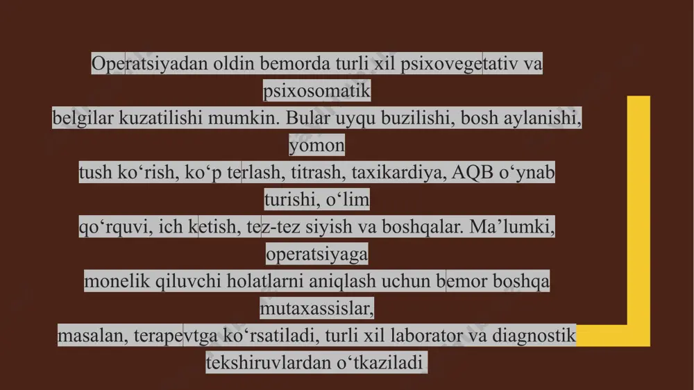 psixologik tayyorgarlik jarayoni operatsiyadan keyin - Page 5