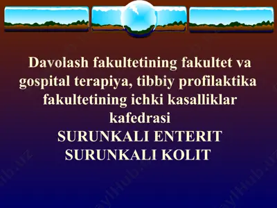 surunkali enterit surunkali kolit — PPT