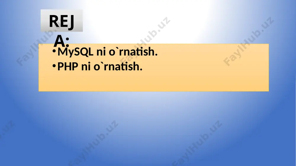 mysql va php o'rnatish - Page 2