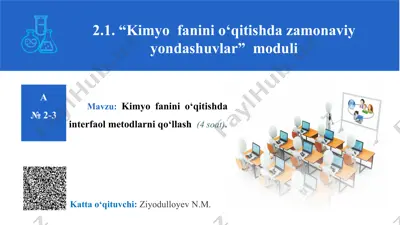 kimyo fanini о‘qitishda interfaol metodlarni qо‘llash — PPTX