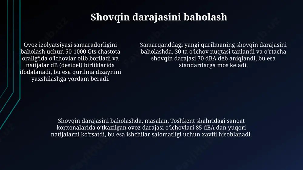 korxonalarda shovqinni tekshirish va baholash - Page 5