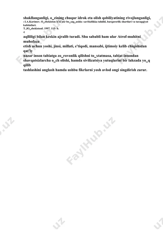 "o’quvchilarni tabiatni e’zozlashga o’rgatish yo’lari" - Page 4