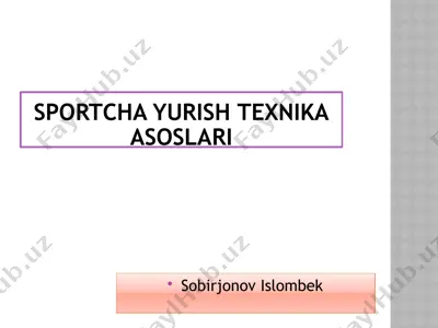 sportcha yurish texnikasi asoslari — PPTX