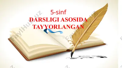 yangi paydo bo’lgan so’zlar 5-sinf — PPTX