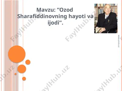 ozod sharafiddinovning hayoti va ijodi — PPTX