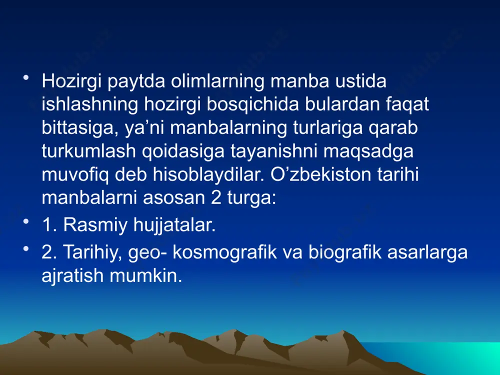 manbashunoslikning asosiy yo’nalishlari. nazariy va amaliy manbashunoslik - Page 4