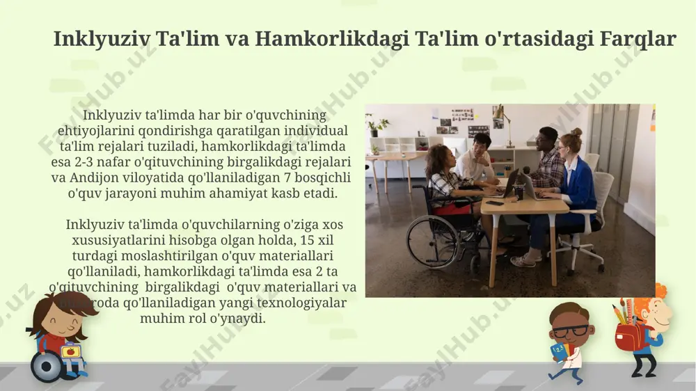 inklyuziv ta'limni birgalikda o‘qitish: asosiy farqlar va tamoyillar - Page 5