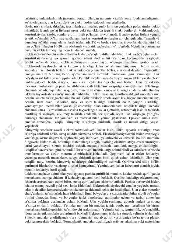a bajariladi (2 bosqichli loyihalash) va obyektning avtomatlashtirish sistema va sxemalarining asosi bo‘lib xizmat qiladi. sodda obyektlar uchun struktura sxemasi tayyorlanmaydi, lekin tushuntirish yozuvida boshqarish strukturasi haqida tushuncha beriladi. funksional avtomatlashtirish sxemasi texnik hujjat bo'lib, sistemada bo'layotgan ma’lum bir jarayonlarni tushuntiradi. texnologik jarayonlarni avtomatlashtirish strukturasi va darajasini aniqlaydi (asboblar bilan ta’minlanish, avtomatlashtirish vosi- talari, nazorat punktini tashkil qilish, himoya va boshqarish, ma’lumotlar yig'ish, ishlov berish va masofaga uzatish vositalari bilan ta’minlanishi va boshqalar). funksional sxemada avtomatlashtirish sistemasi boshqarish qurilmalari sistemasi yoki alohida funksional bloklari bilan birgalikda tasvirlanishi mumkin. funksional sxemalar ishlab chiqansh texnologiyasi va texnologik uskunalar bilan uzviy bogmangan bo‘lib, odatda sxemada texnologik uskunalarni joylashish tartibini ko'rsatadi. funksional sxemada texnologik uskunalar o‘zining haqiqiy joylashishi va konfiguratsiyasiga mos kelishi kerak, lekin soddaroq ko‘rinishda bo‘lib, masshtab saqlanishi shart emas: sxema avtomatlashtirish vositalarining o‘zaro bog‘lanishlarini ko‘rsatadi. bundan tashqari, funksional sxemalarda quvurlar (suv, bug‘, havo, azot va boshqalar) tasvirlanadi. quvurlardagi suyuqliklar va gazlar quyidagi …