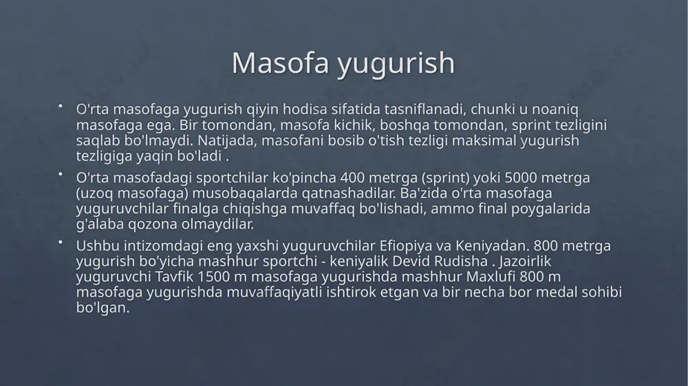 o'rta masofaga yugurish texnikasi - Page 5