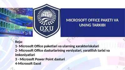 microsoft office paketi — PPTX