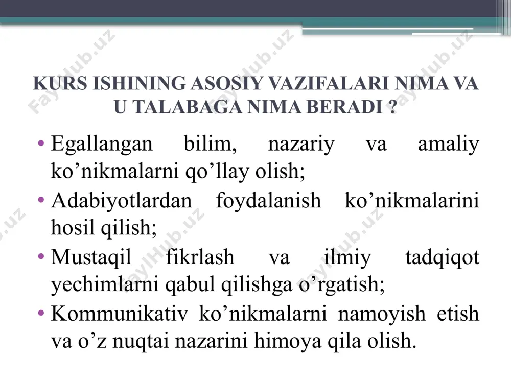 kurs ishini yozish bo‘yicha taqdimot - Page 2