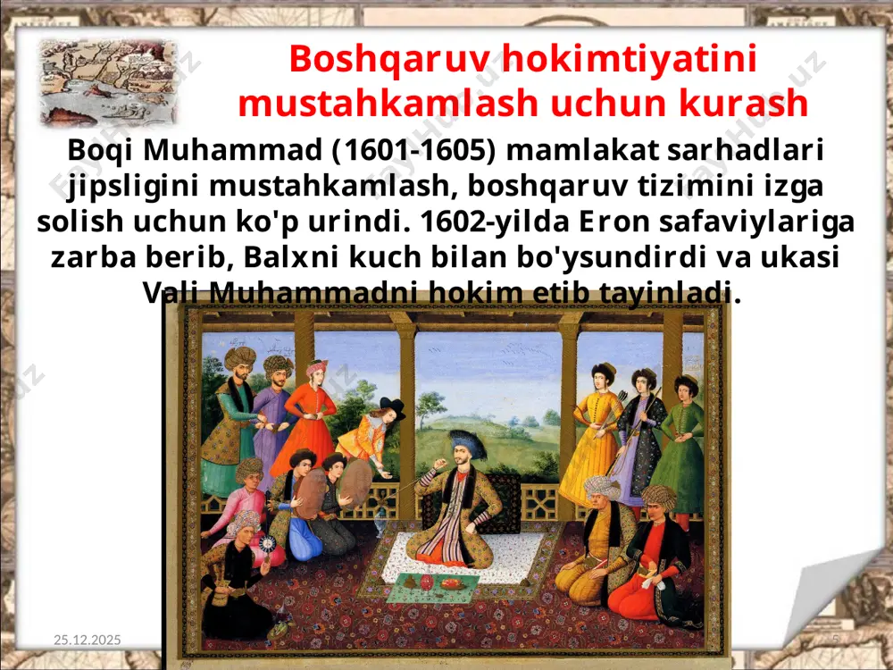 ashtarxoniylarning hokimiyat tepasiga kelishi 8-sinf - Page 5